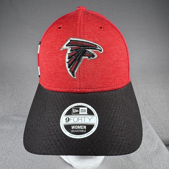 New Era 9FORTY Atlanta Falcons Women Adjustable NFL On Field Sideline Hat Red - Picture 6 of 13